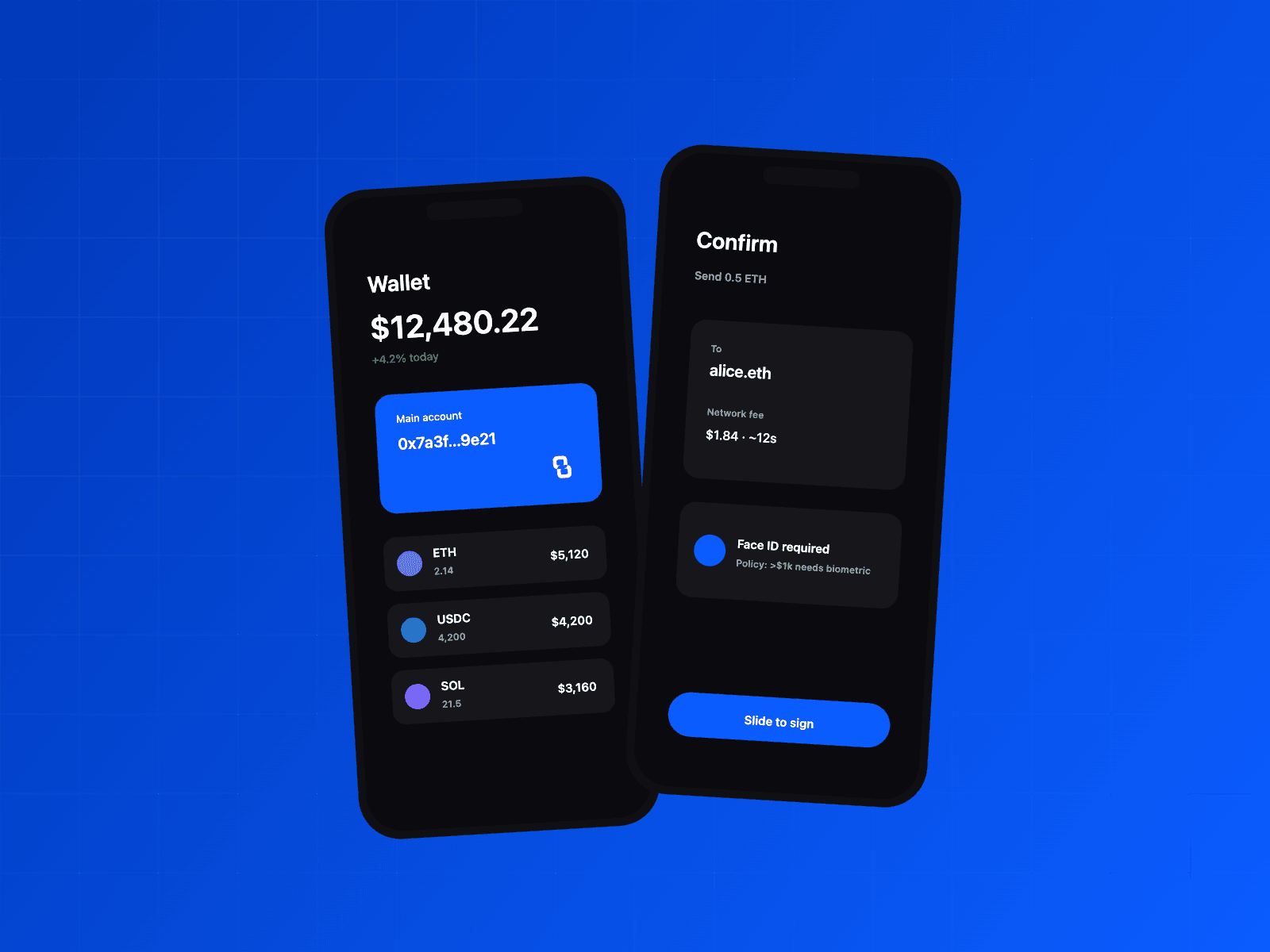 Embedded-wallet mobile app